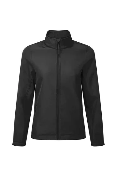 Premier Womens/Ladies Windchecker Soft Shell Jacket - Black