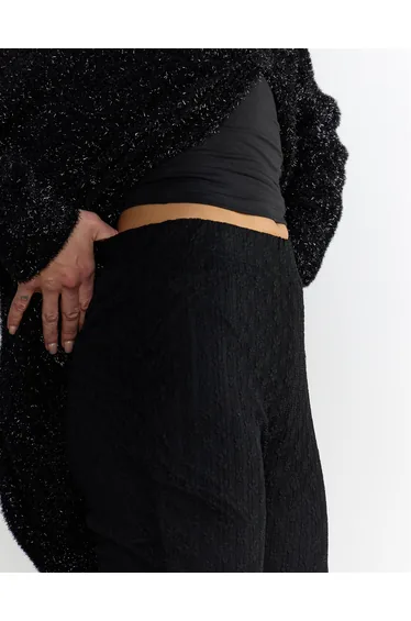 Flared Trousers - Black Lace