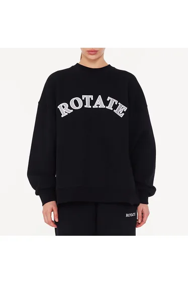 Women's Rotate Sunday Logo Crewneck Sweatshirt in Black