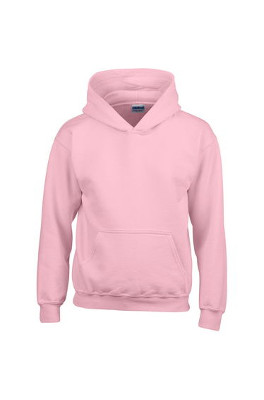Gildan Heavy Blend Childrens Unisex Hooded Sweatshirt Top / Hoodie - Light Pink