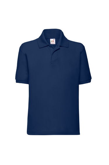 Fruit Of The Loom Childrens/Kids Unisex 65/35 Pique Polo Shirt (Pack of 2) - Navy