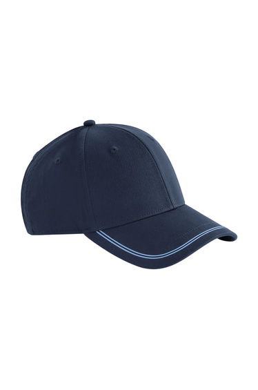 Beechfield Match Day Baseball Cap - Navy/Sky Blue
