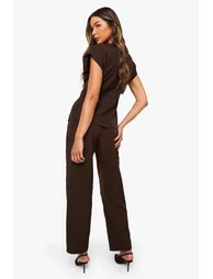 Barrel Leg Trouser - chocolate - 1
