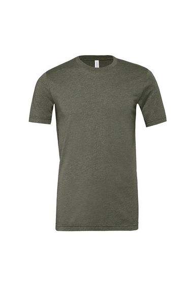 Bella + Canvas Adults Unisex Heather CVC T-Shirt - Military Green