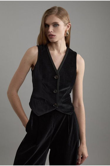 Velvet Grois Grain Tailored Waist Coat