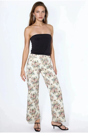 BUSEM Strapless Knitted Crop Top