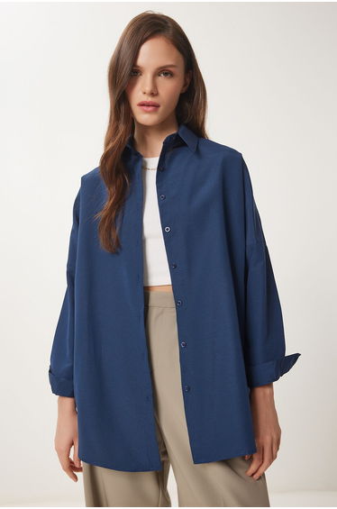 Shirt - Navy blue - Oversize