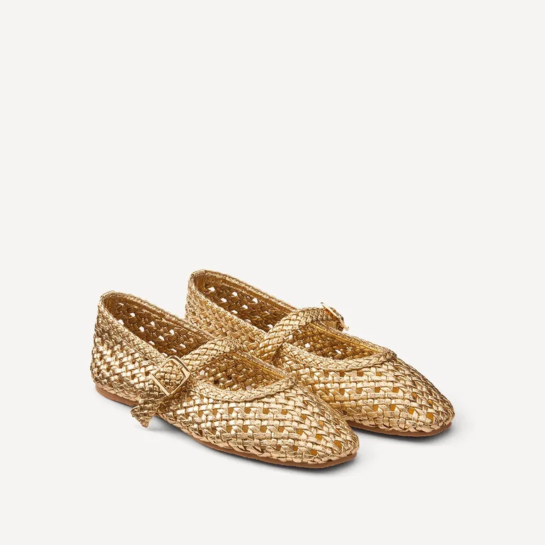 Kids Braided Mary Jane Ballet Pumps