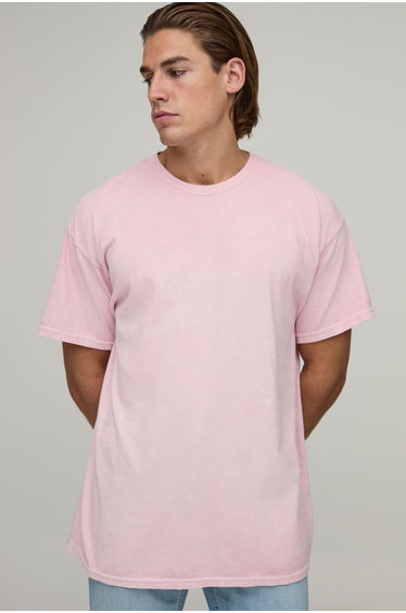 Washed Pink Oversized Floral Print T-Shirt - washed pink