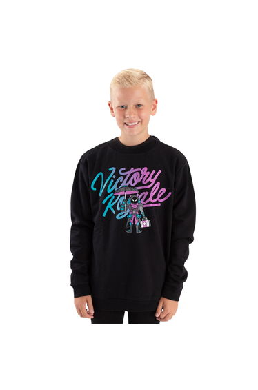 Fortnite Boys Victory Royale Sweatshirt - Black/Blue/Purple