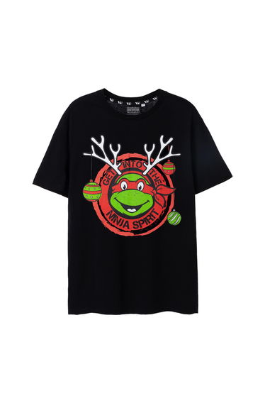 Teenage Mutant Ninja Turtles Mens Get Into The Ninja Spirit Short-Sleeved T-Shirt - Black