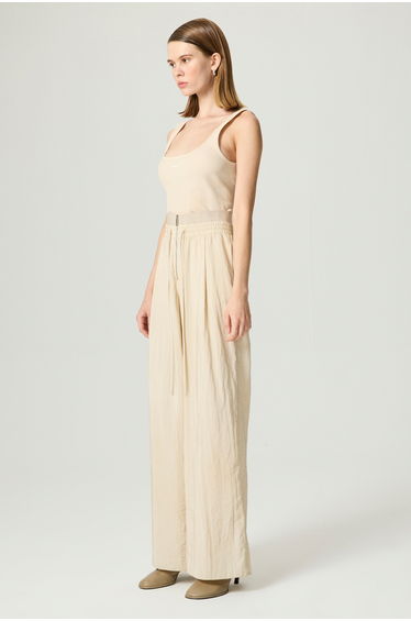 Drawstring-Waist Relaxed Pants
