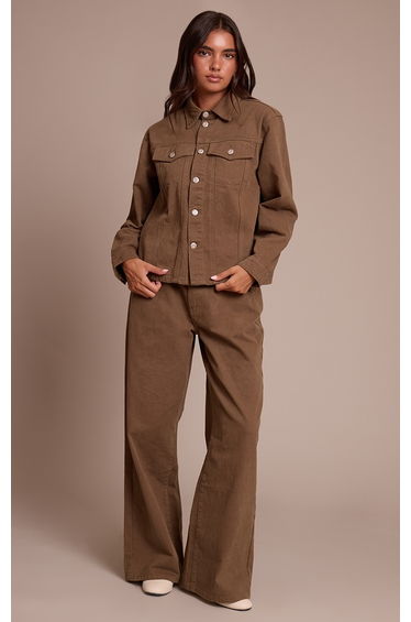 Olive Oversized Denim Shirt