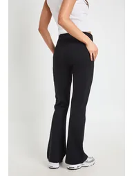 Interlock High Waist Flare Trouser - black - 3