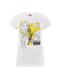 تيشيرت نسائي بطبعة ديزني - أبيض 