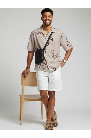 Men Classic Floral Printed Casual Shirt