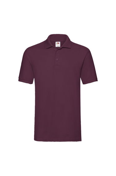 Fruit of the Loom Mens Premium Pique Polo Shirt - Burgundy