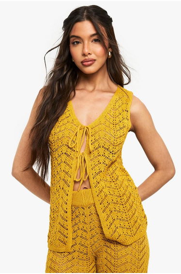 Crochet Tie Waistcoat