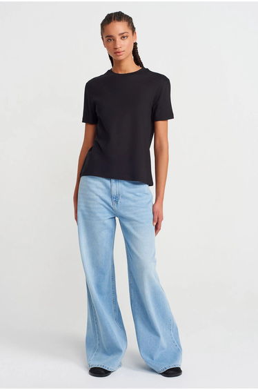 DILVIN Women's Cotton Modal Crew Neck T-Shirt
