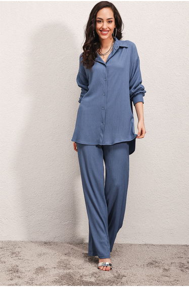 Knitted Double Set - Indigo
