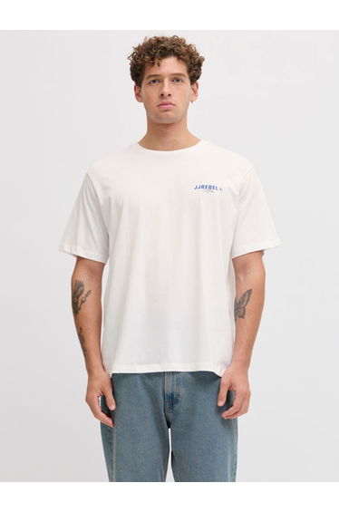 White Cotton Crew Neck T-Shirt