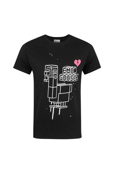Crossy Road Official Mens Emo Goose T-Shirt - Black