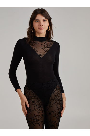 Web Mocked Mesh Bodysuit