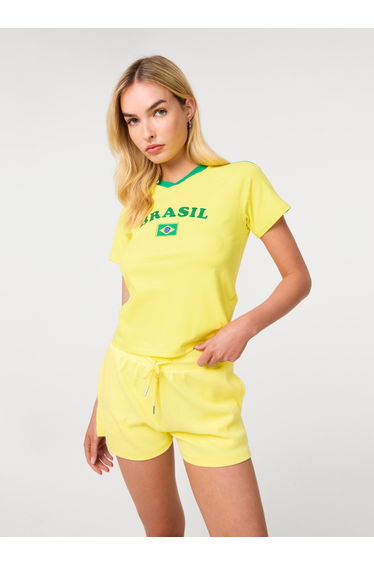 Brasil Embellished Football T-Shirt