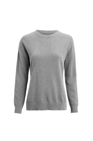 James Harvest Womens/Ladies Ashland Knitted Casual Sweatshirt - Grey Melange