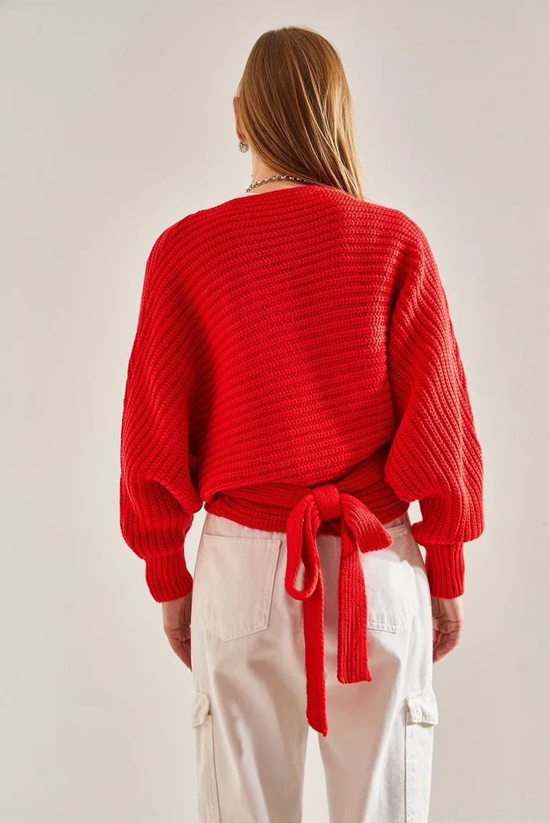 Women's Tie Detailed Knitwear Cardigan - 1