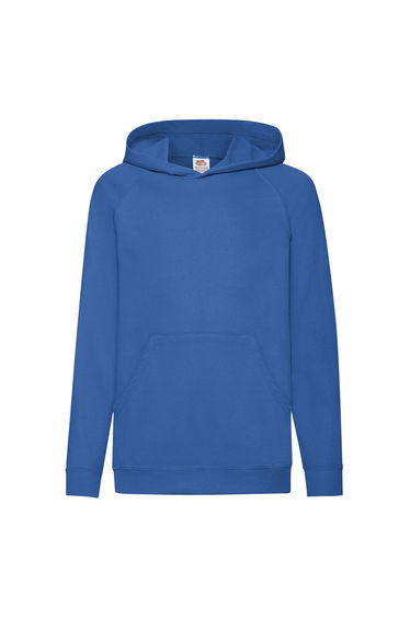 Fruit Of The Loom Childrens Unisex Lightweight Hooded Sweatshirt / Hoodie - Royal