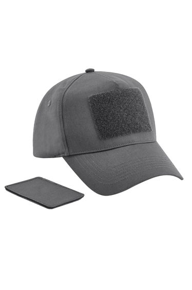Beechfield Unisex Adult Removable Patch Baseball Cap - Graphite Grey