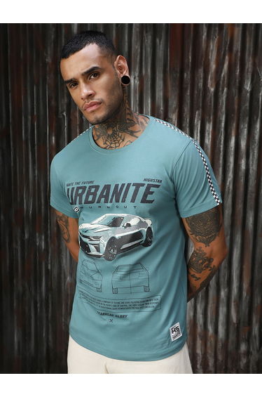 Graphic Print Cotton Regular Fit T-Shirt