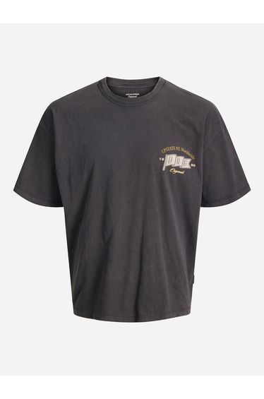 Black Graphic Print Crew Neck T-Shirt
