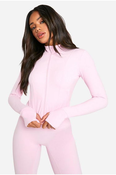 Dsgn Studio Supersoft Sculpt Zip Through Jacket - pink