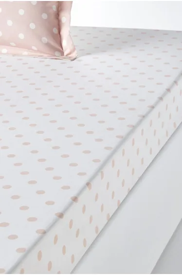 Clarisse Polka Dot Cotton Fitted Sheet
