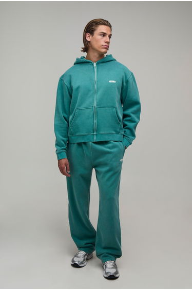 Straight Leg Man Sport Washed Joggers - washed teal