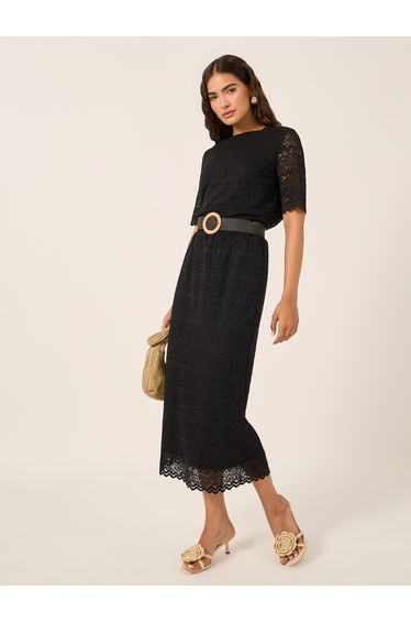 Scalloped Hem Lace Top and Skirt Co-Ords