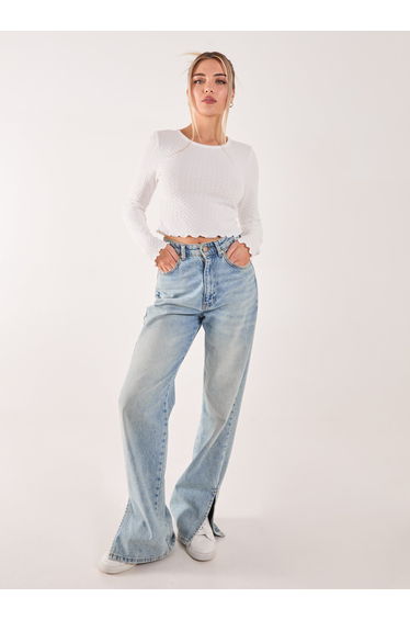 Zig Zag Jersey Long Sleeve Top
