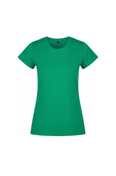 Build Your Brand Womens/Ladies Basic T-Shirt - Grass Green