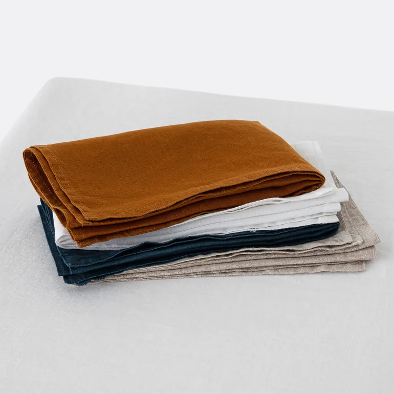 مفرش طاولة بكتان مغسول مسبقا - 5