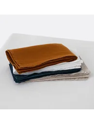 مفرش طاولة بكتان مغسول مسبقا - 5