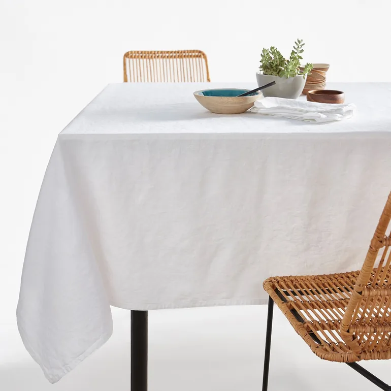 مفرش طاولة بكتان مغسول مسبقا - 1