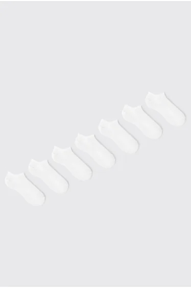 7 Pack Plain Trainer Socks - white