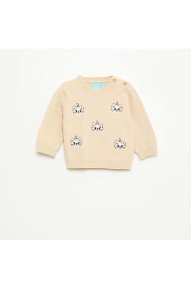 Disney 'Marie' Knitted Sweater with Whimsical Design BEIGE
