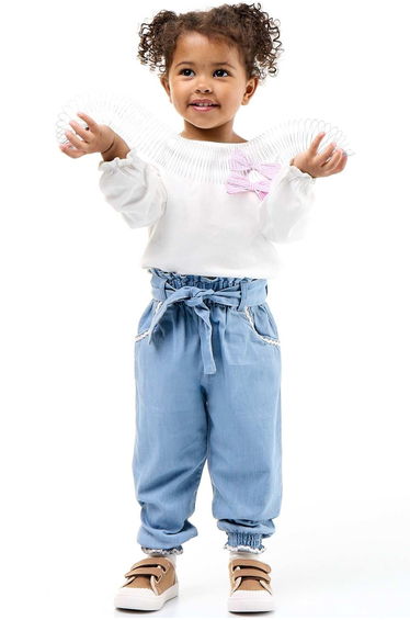 Lightweight denim pants BLUE
