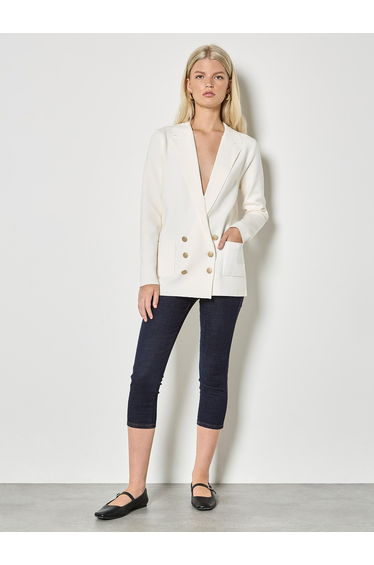 Rib Knitted Blazer