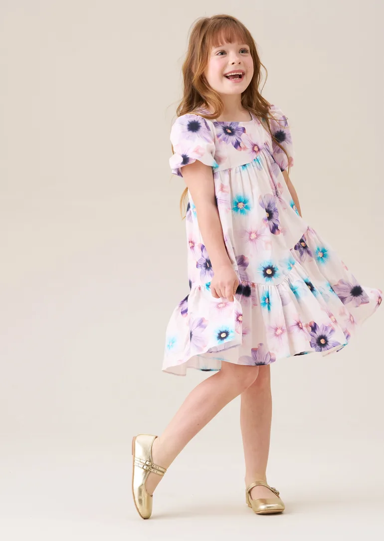 Jodie Asymmetric Print Dress