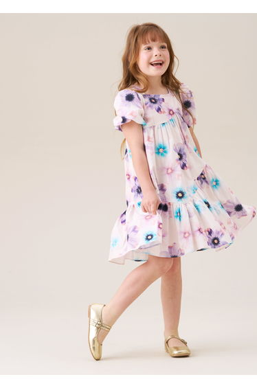 Jodie Asymmetric Print Dress