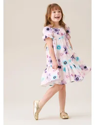 Jodie Asymmetric Print Dress